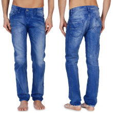 Calças de brim de jeans Jean Denim azul OEM homens moda